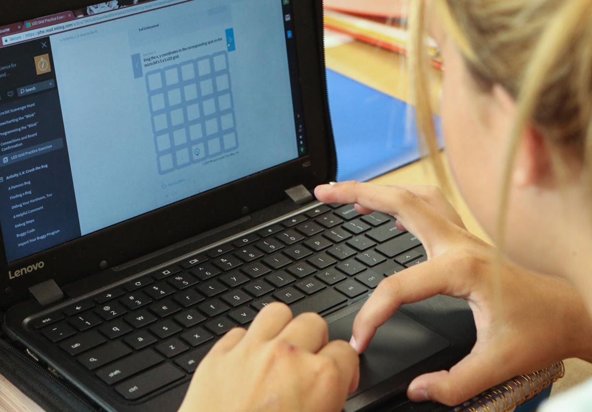 Crystal Kistler's Hobart Middle School computer class