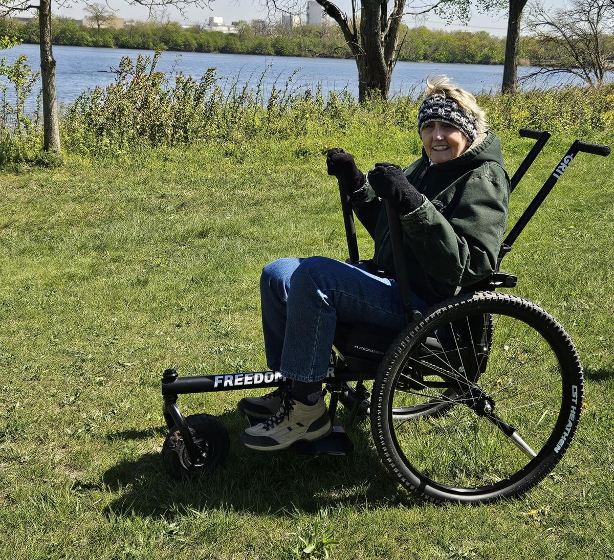 All-terrain chair lets visitors with disabilities explore Will County Forest Preserves' Four Rivers center