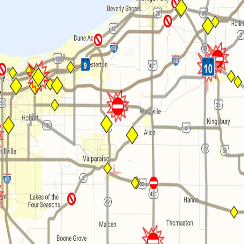 Indot Road Conditions Map Indot Website Maps Highway Info | | Nwitimes.com