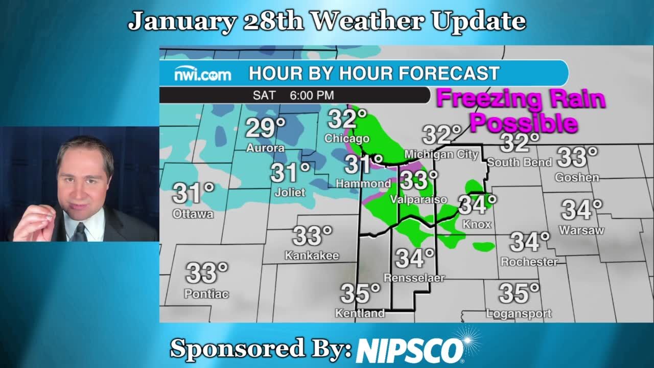Saturday, January 28 weather update for Northwest Indiana