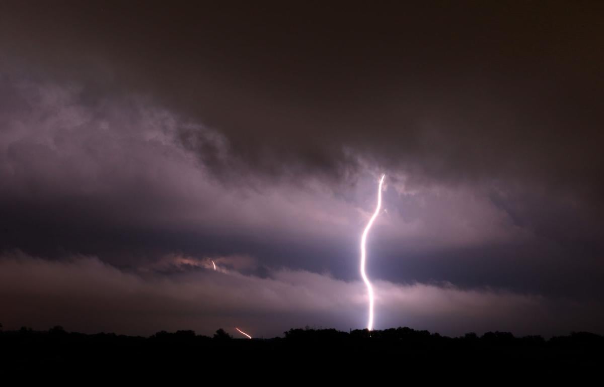 Severe weather lightning stock