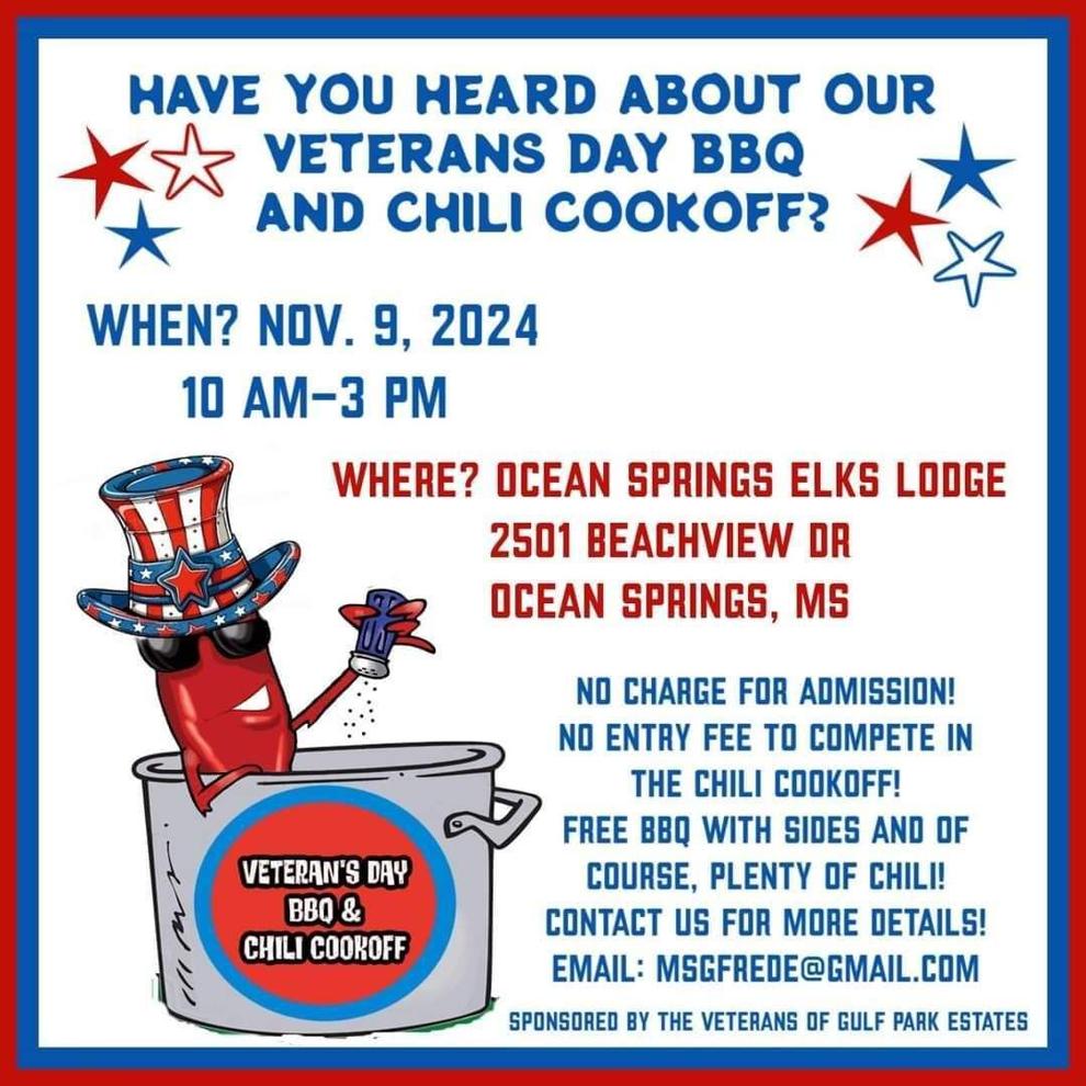 VETERANS DAY 2024 Did Somebody Say, 'BBQ & Chili Cook Off