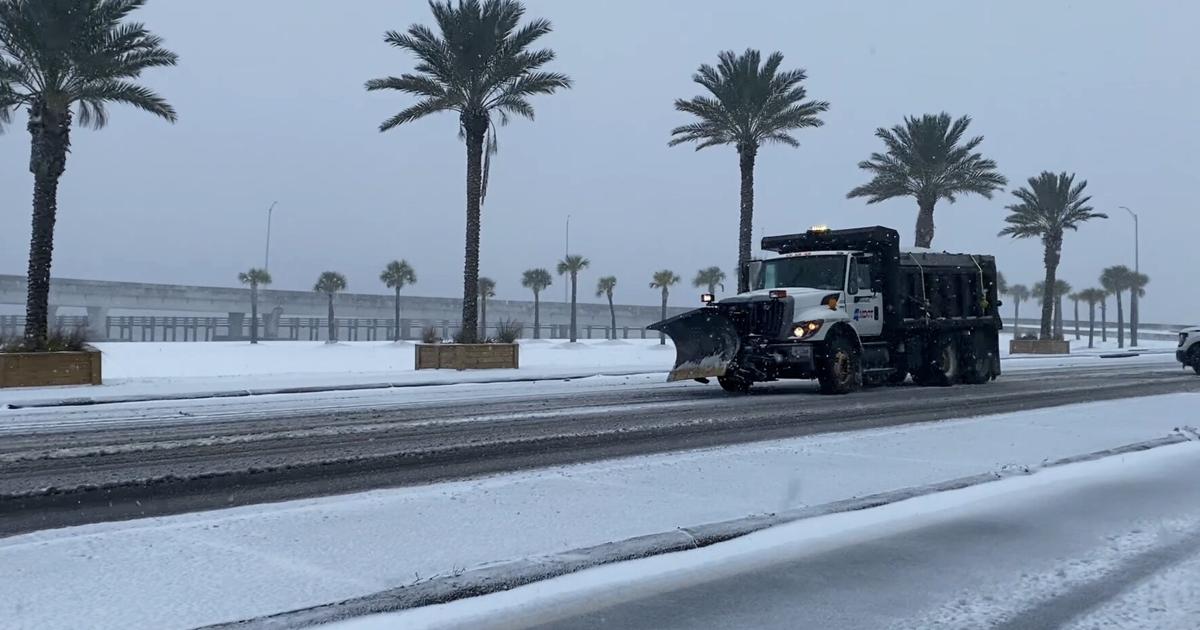 Ocean Spring Snowing Local Bridges & Roads Reopen as OS Slowly Thaws from Rare Snow Storm ...