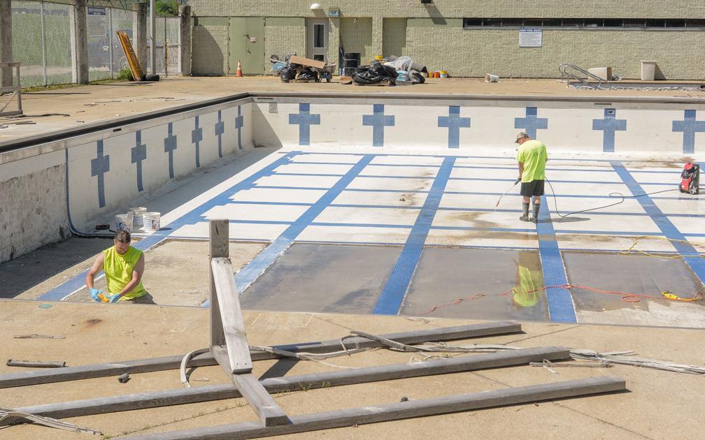 pool pavilion trail work set for war vets park news oleantimesherald com