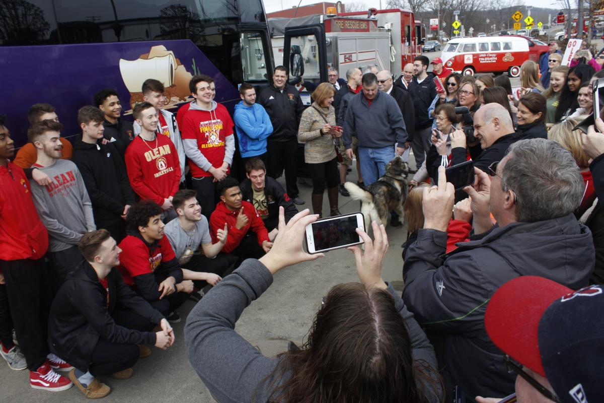 Community Sends Off Olean High School Boys Basketball Team To