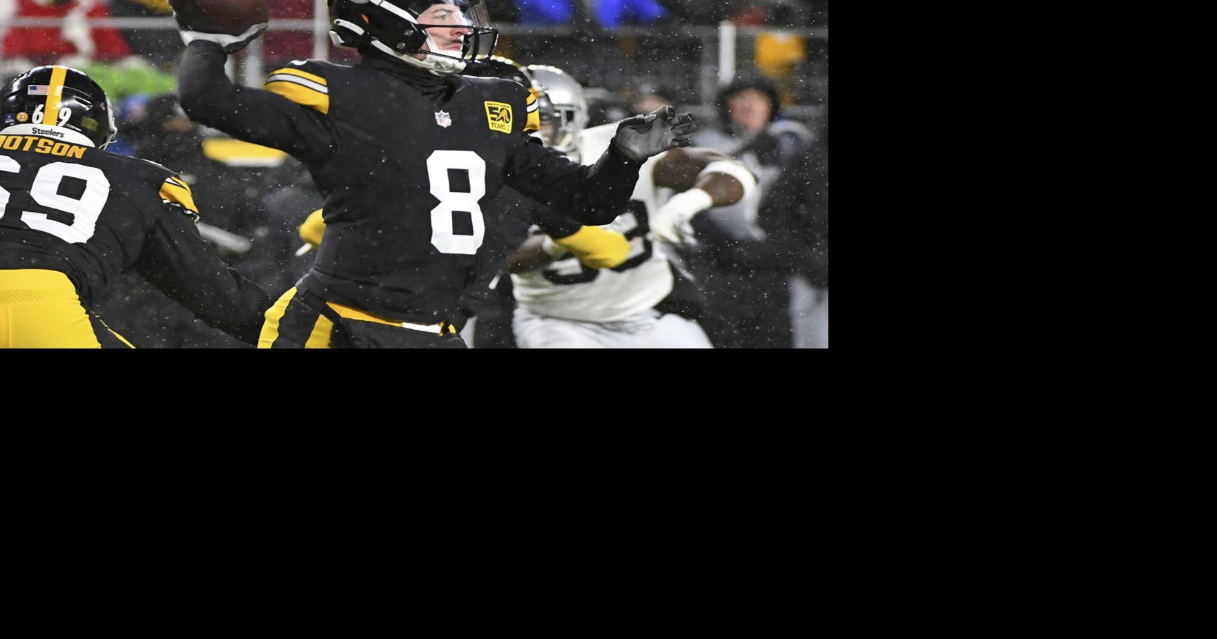 Steelers honor Franco Harris by rallying past Raiders 13-10, Sports