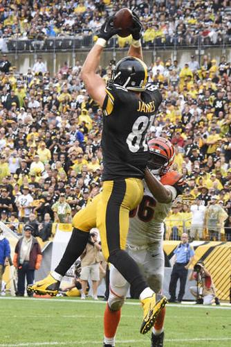 Emergence of Jesse James gives the Steelers options at tight end