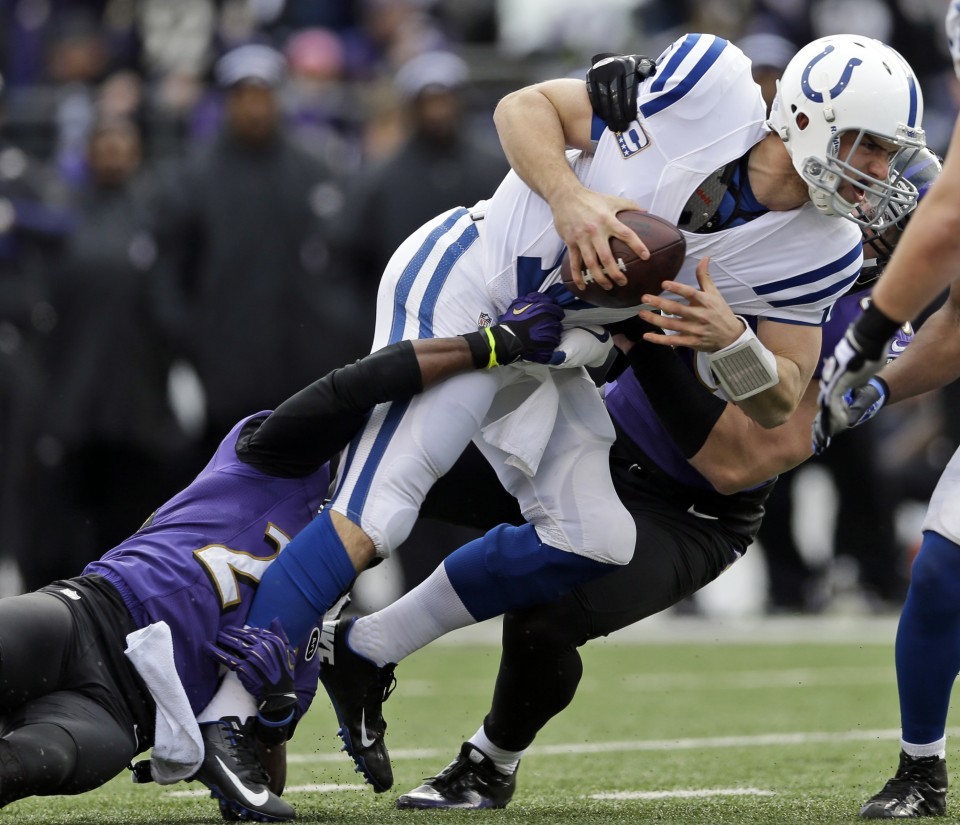 Ravens beat Colts 24-9 in AFC wild card, Ray Lewis' last home game