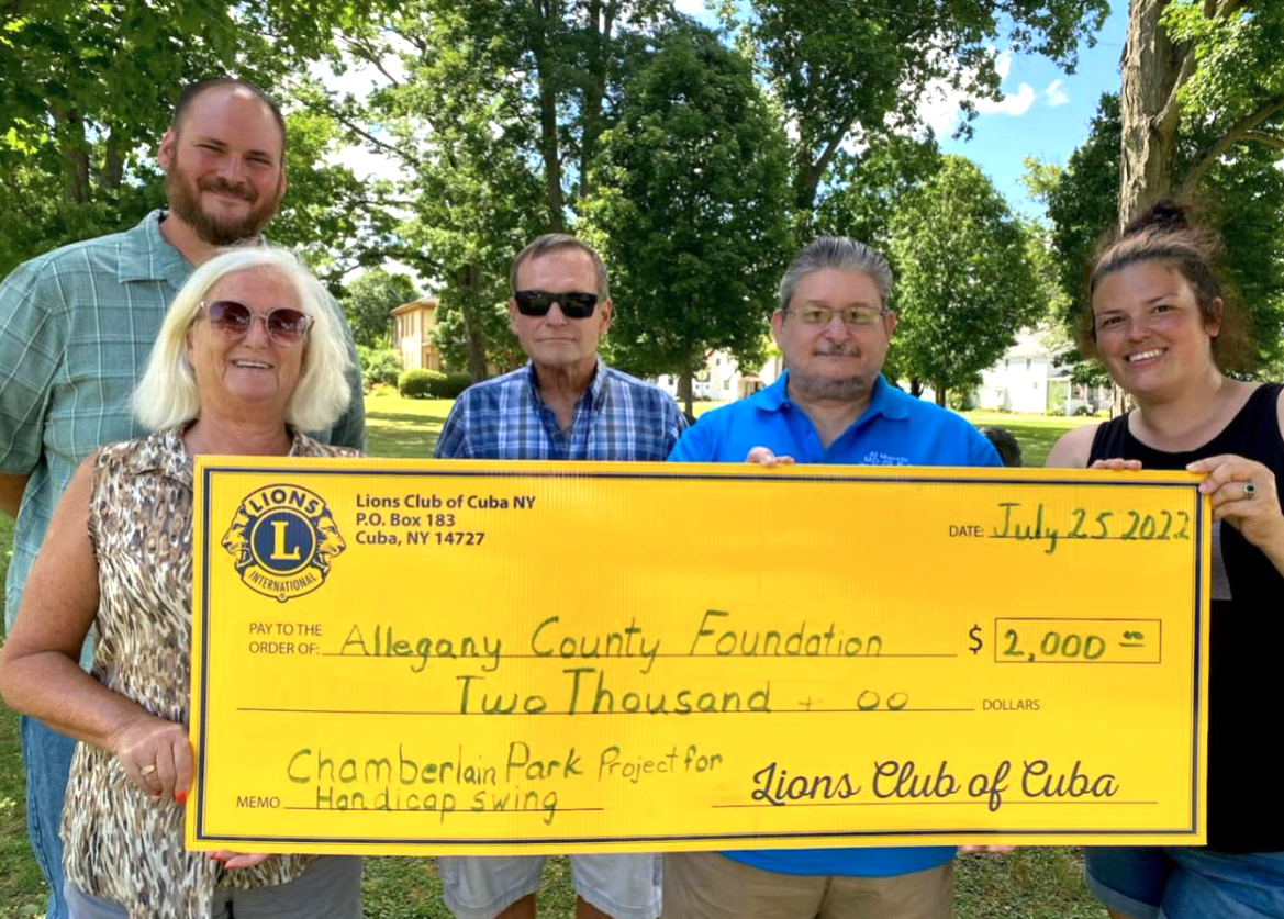 Cuba Lions Club gives $2,000 for playground project News oleantimesherald picture