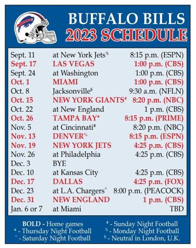 2022 nfl schedule buffalo bills