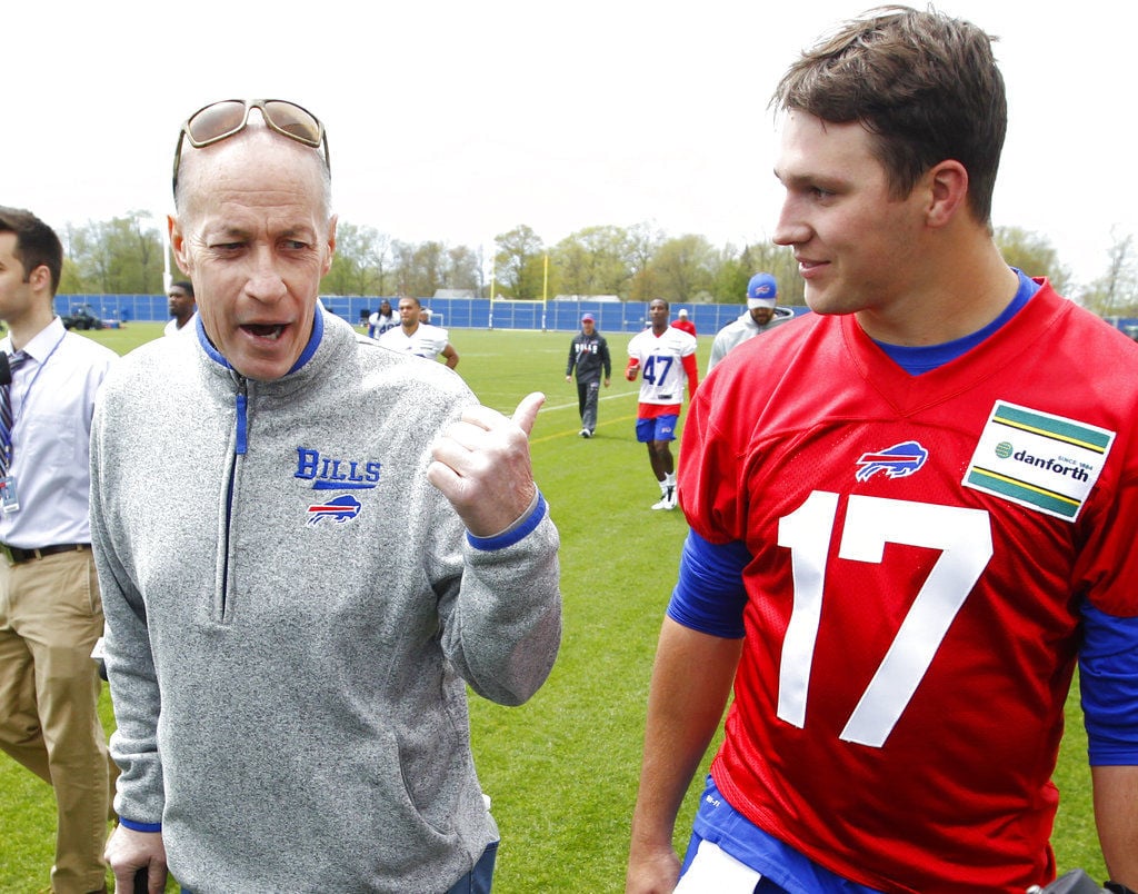 Josh Allen Buffalo Bills Unsigned Running Photograph