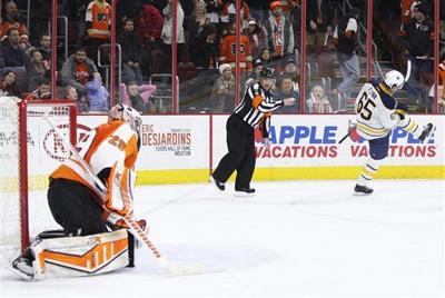 Flyers seven-game points streak snapped by Sabres