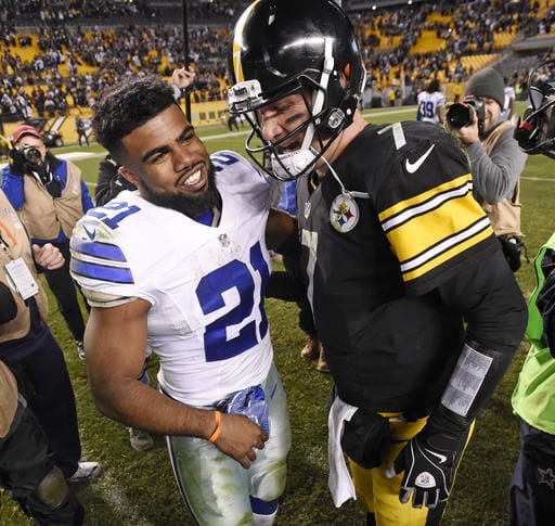 Elliott scores twice late, Cowboys top Steelers 35-30