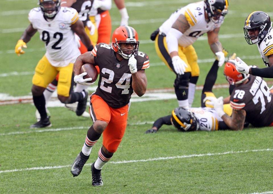 Browns end long playoff drought, survive late Steelers rally - The San  Diego Union-Tribune