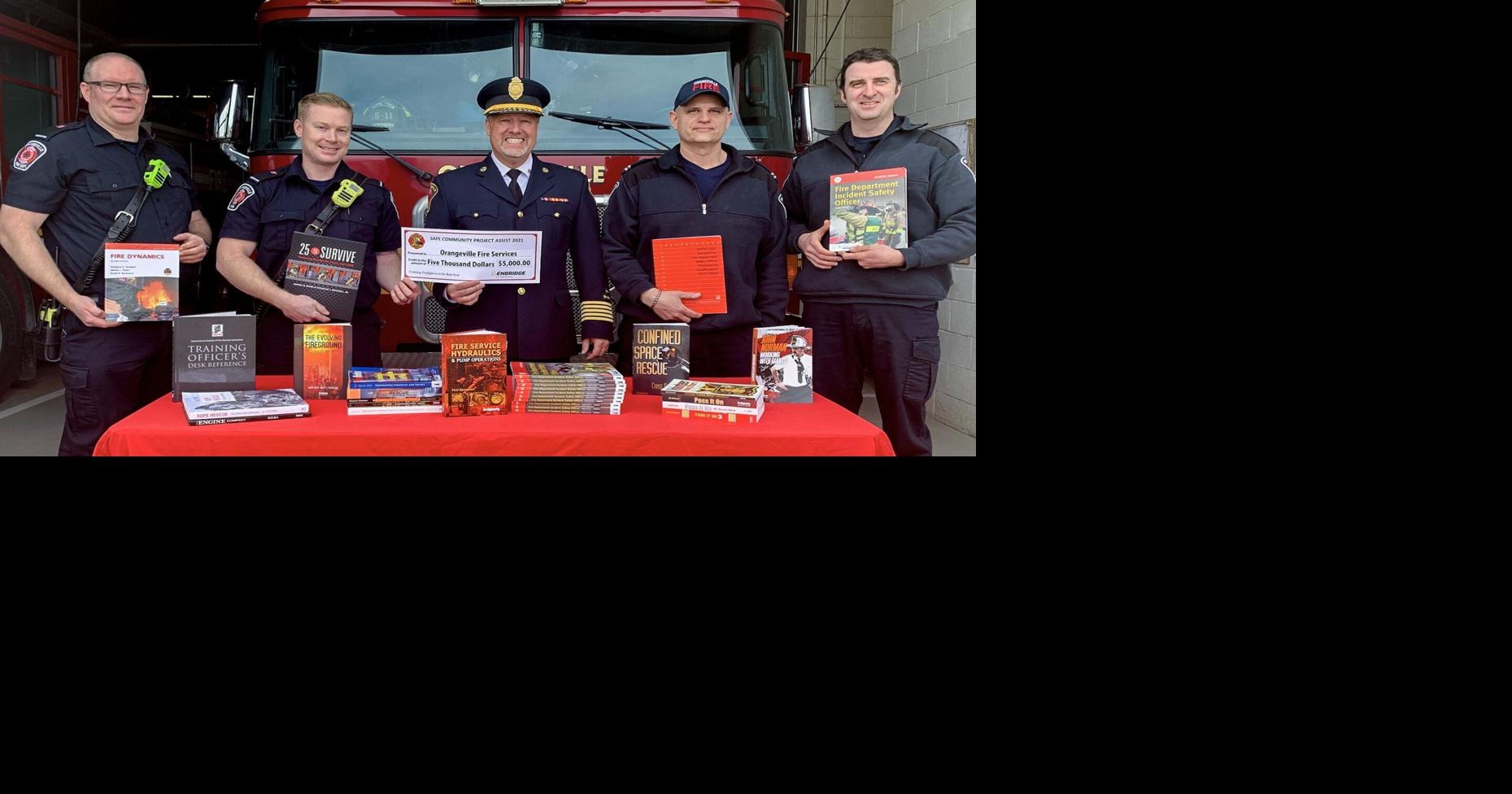 Orangeville Fire Service receives 5K from Enbridge Gas for training
