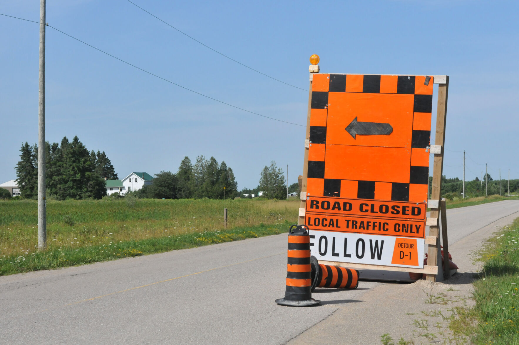 Avoid the area Dufferin County warning of road closure near