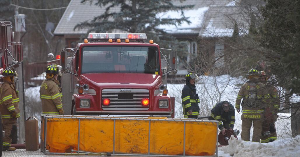 Firefighters battle house fire in Mono