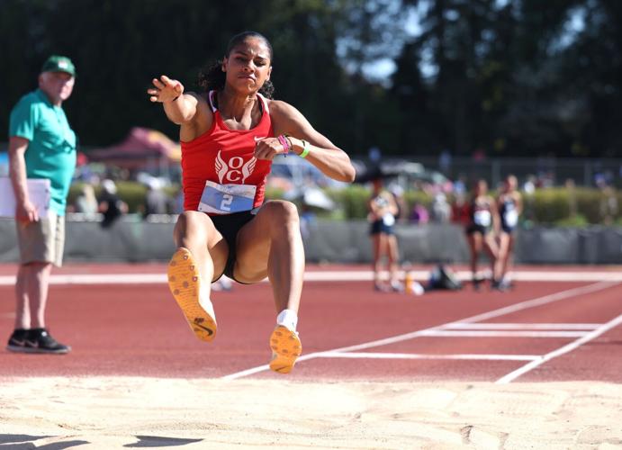 Oregon City's Sophia Beckmon breaks her own long jump record at