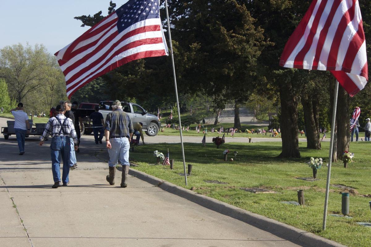 Avenue of Flags at Forests Cemetery