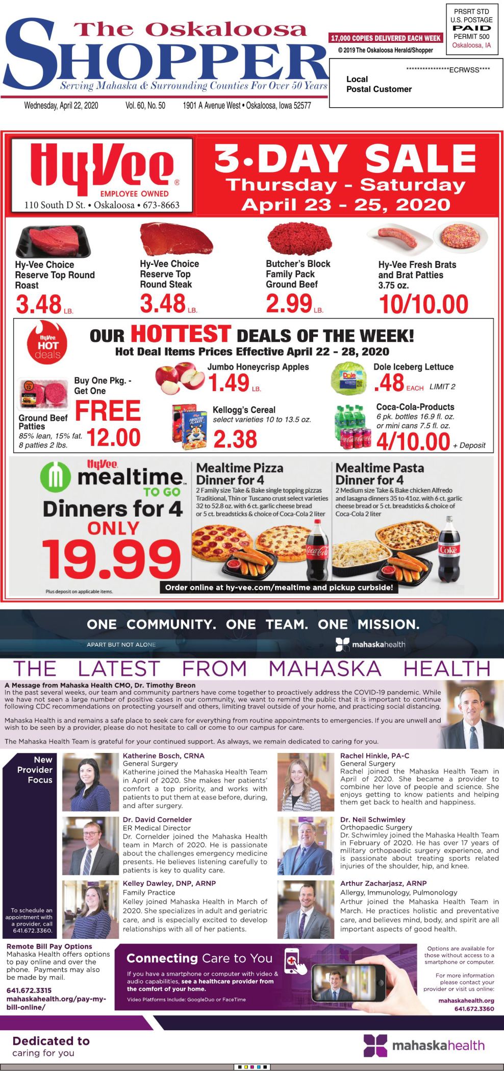 Oskaloosa Shopper week of 4/22/20