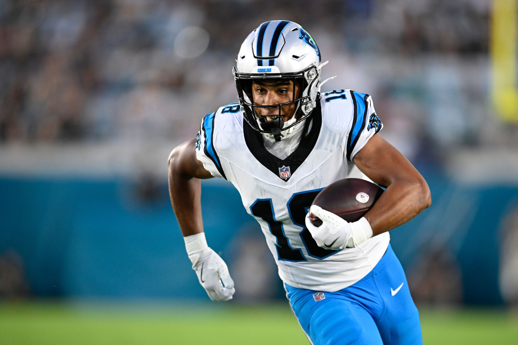 Undrafted wide receiver Jalen Coker is thriving in Carolina while
