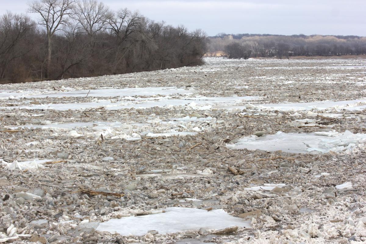 Eveland Access Des Moines river debris