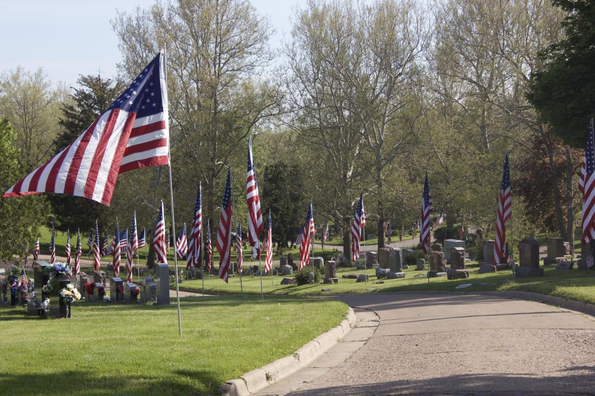 Avenue of Flags at Forests Cemetery