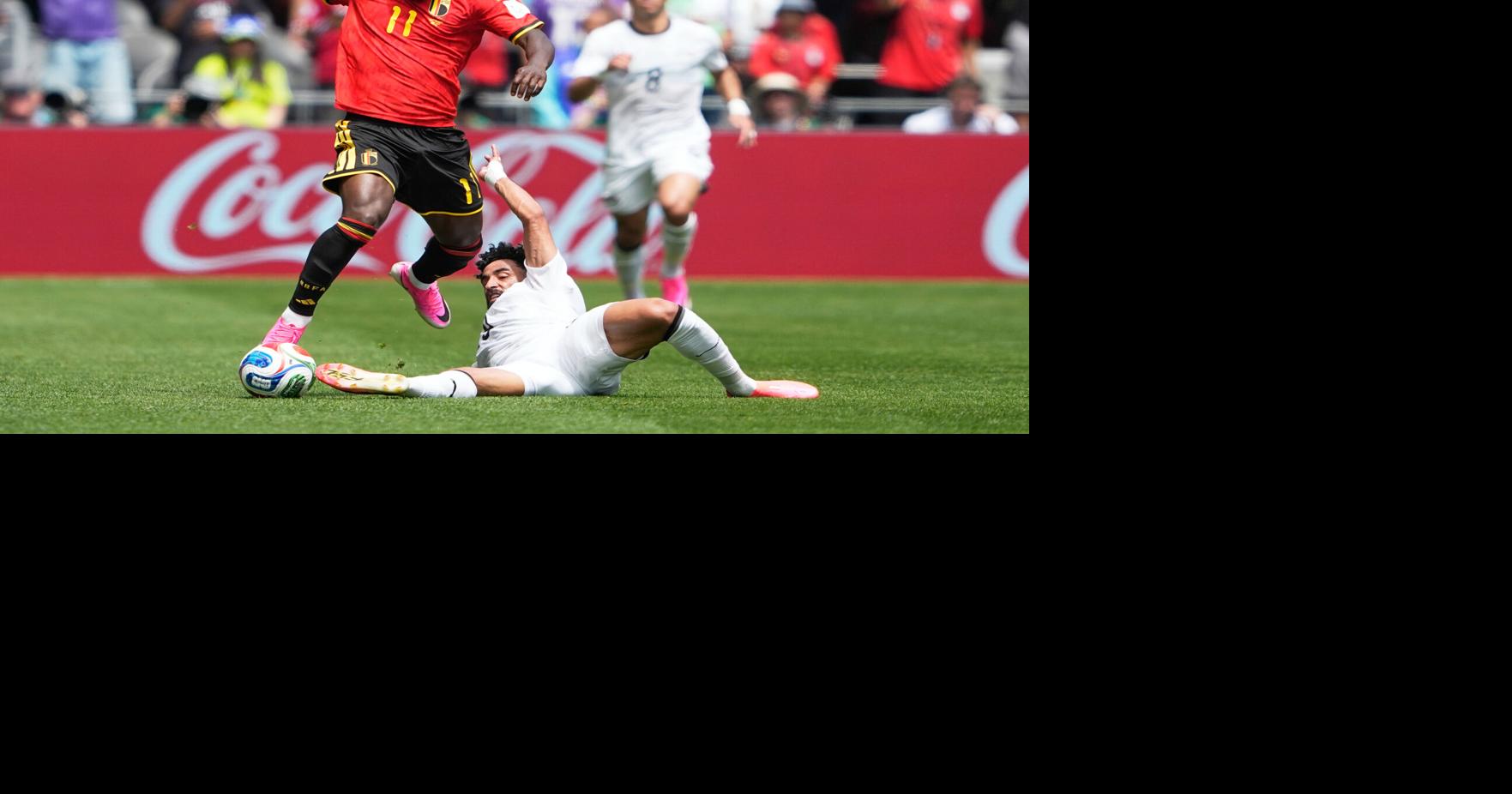 Belgium forward Jérémy Doku celebrates the birth of his son after commentator's criticism