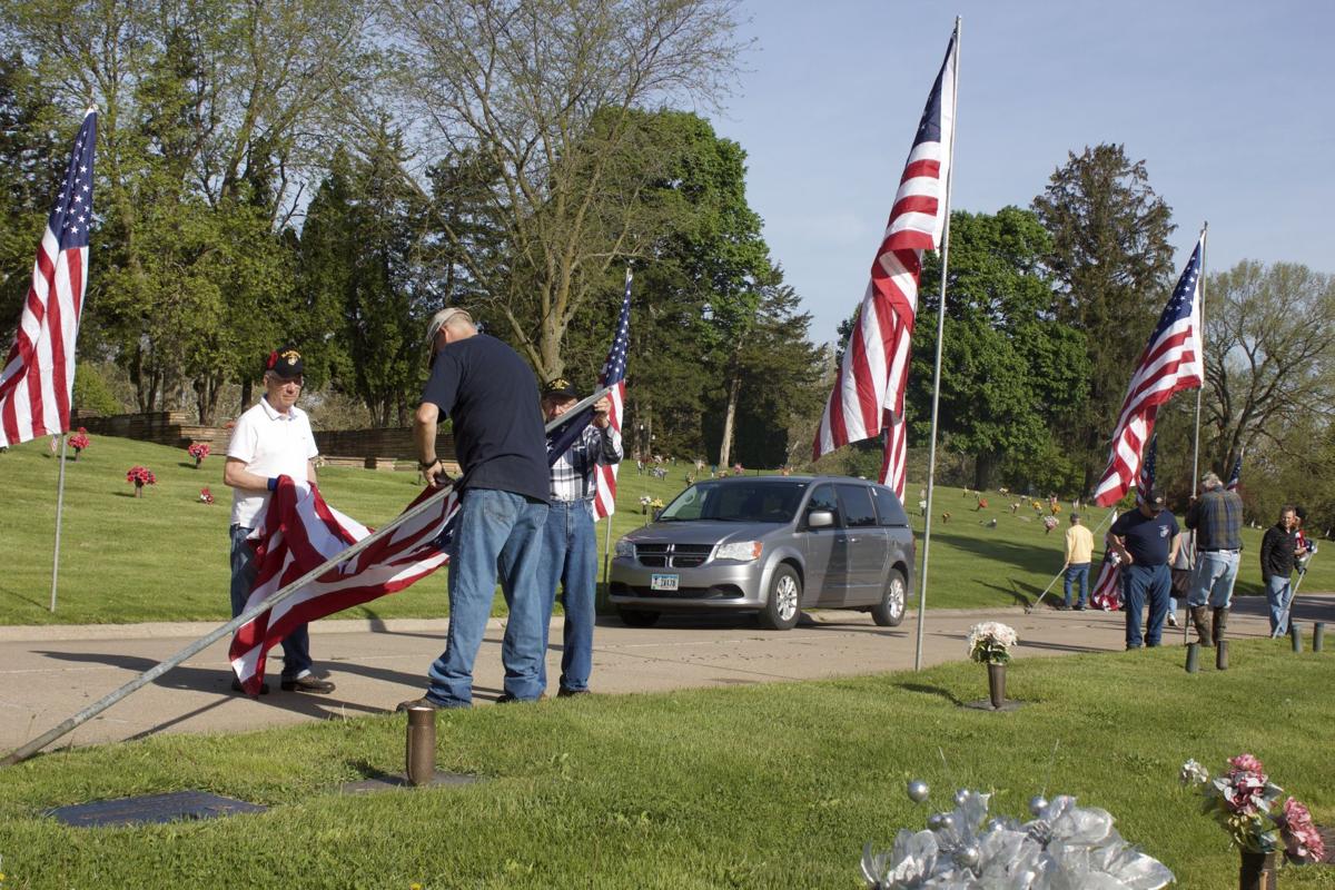 Avenue of Flags at Forests Cemetery