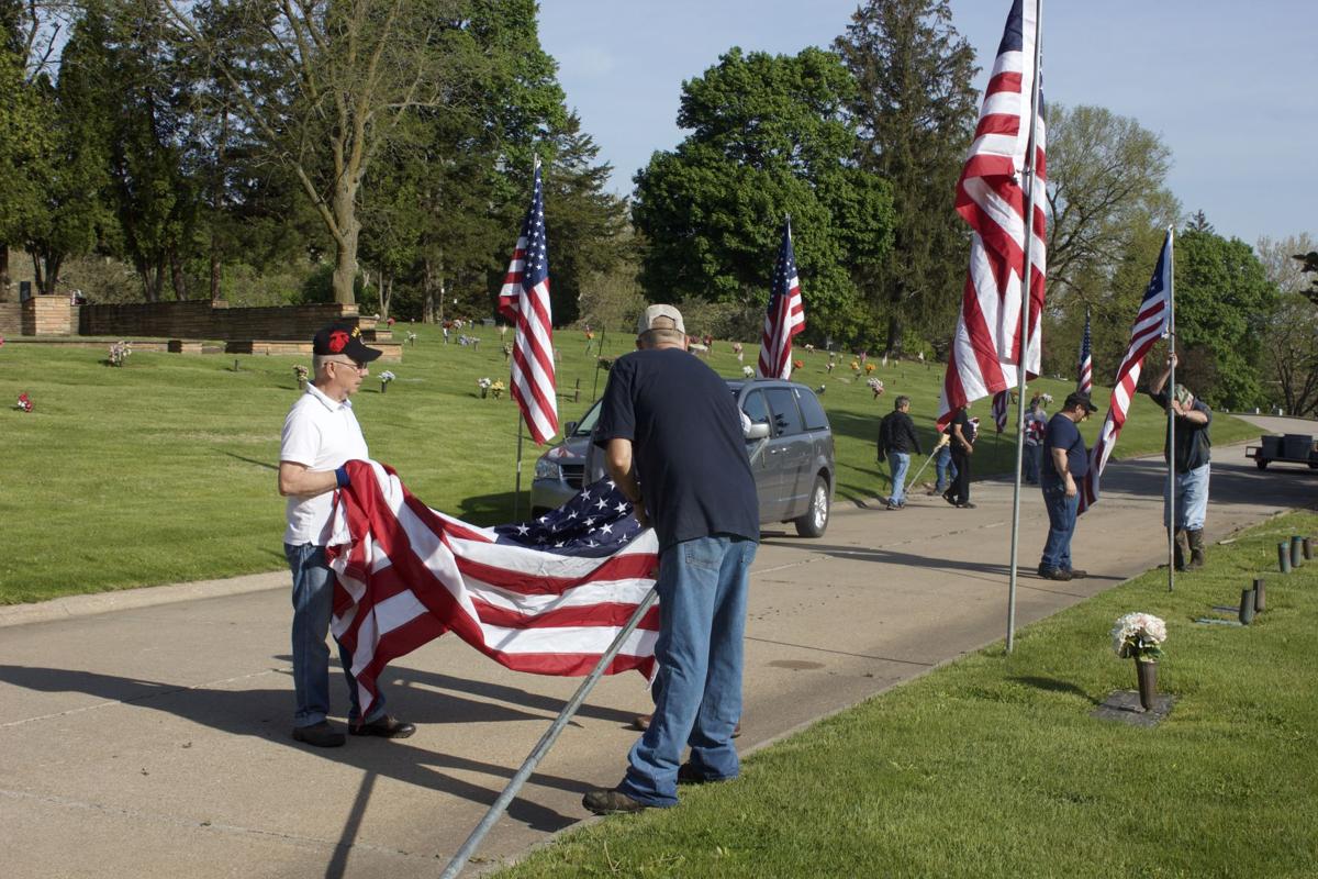 Avenue of Flags at Forests Cemetery
