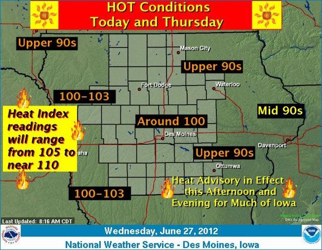 Hot conditions today and tomorrow | Pella | oskaloosa.com