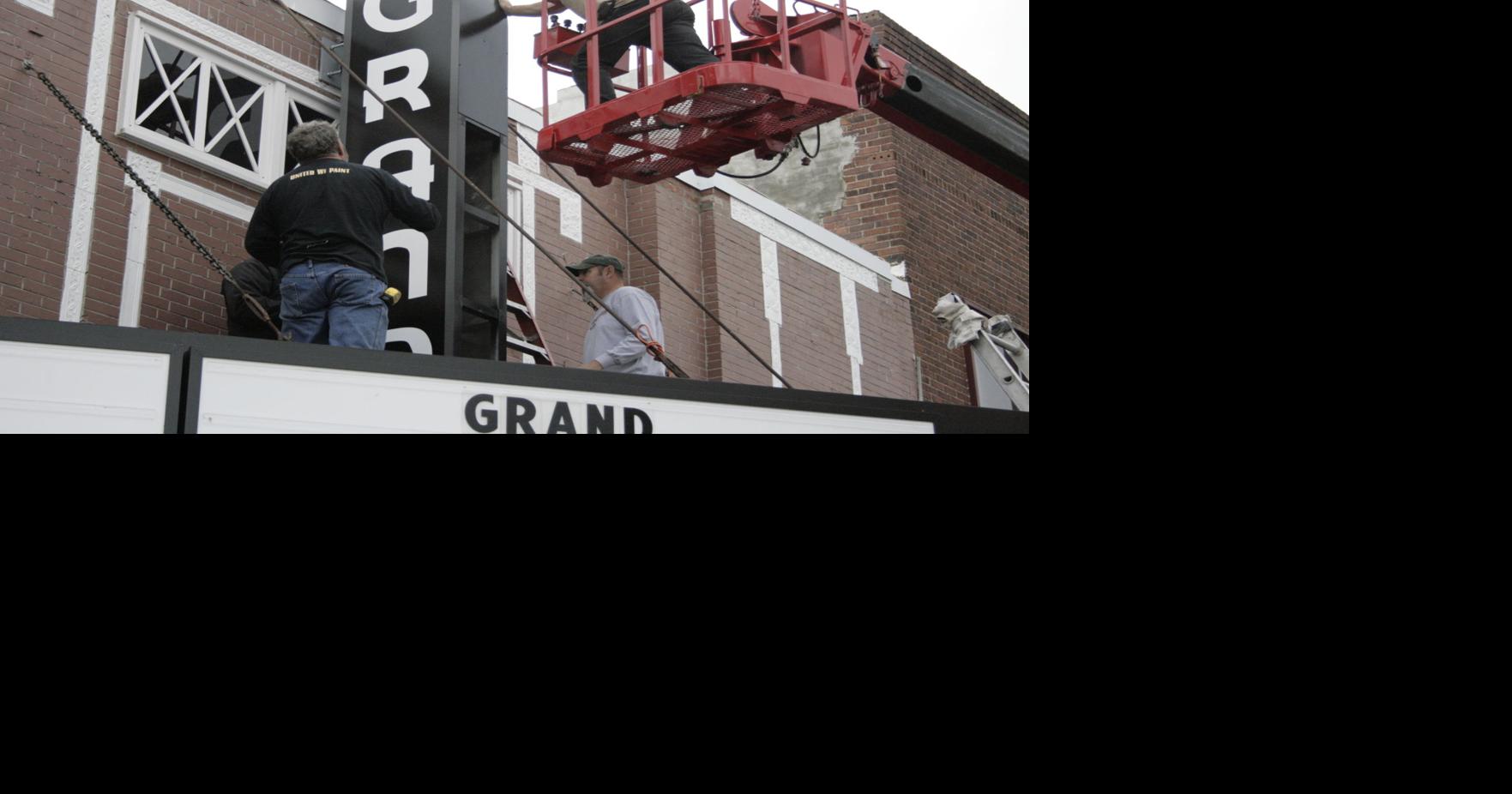 Grand Theater sign installed Knoxville