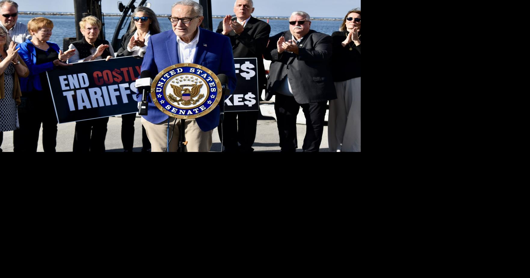 Schumer announces bill to end latest Trump tariffs during Oswego visit