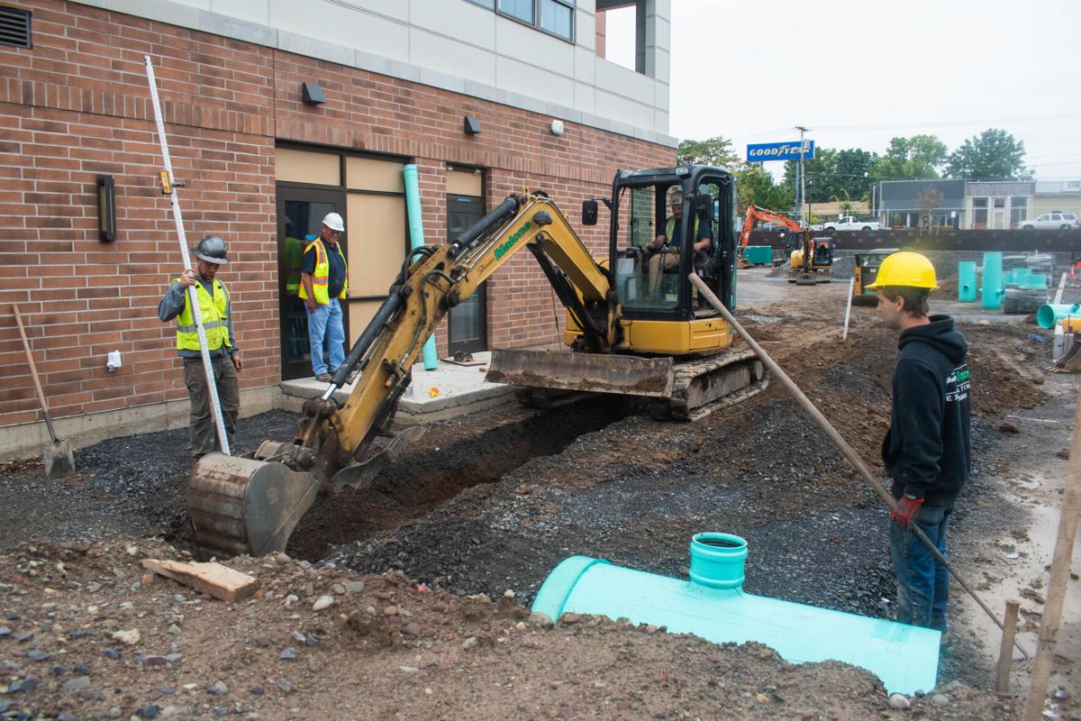 Outside contractors complete site work