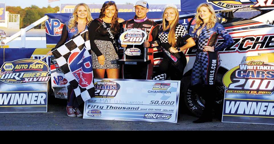 Williamson takes 50,000 top prize in the Billy Whittaker Cars 200 at Super DIRT Week Sports