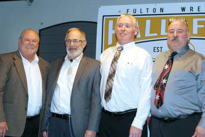 fame hall fulton inaugural wrestling inductees oswegocountynewsnow randy gillette pictured class left