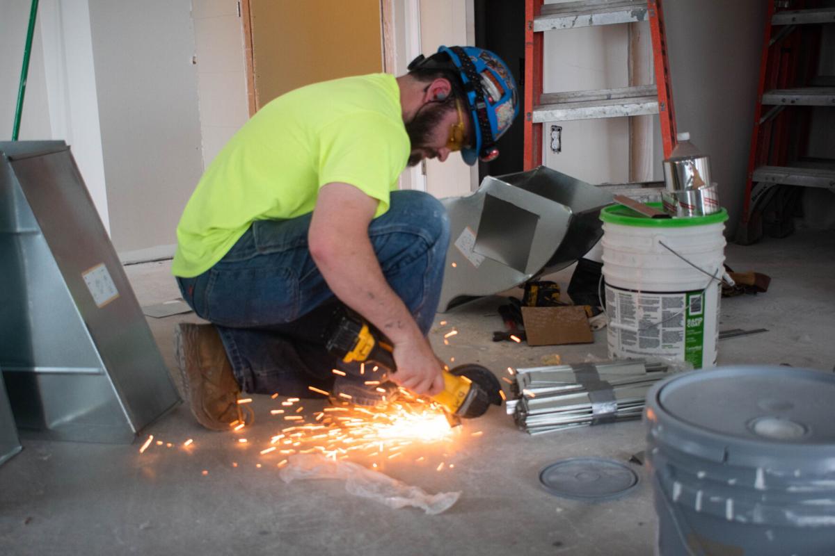 Contractors completing HVAC work