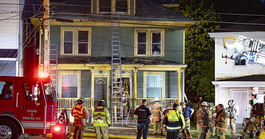 Oswego firefighters fight overnight fire along West Bridge Street ...