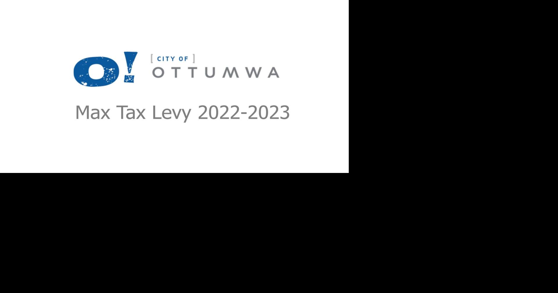 City establishes maximum tax levy News