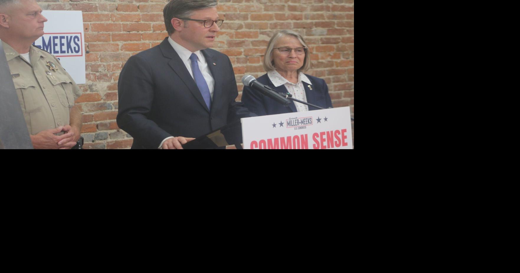 House Speaker Johnson stumps for Miller-Meeks in Pella