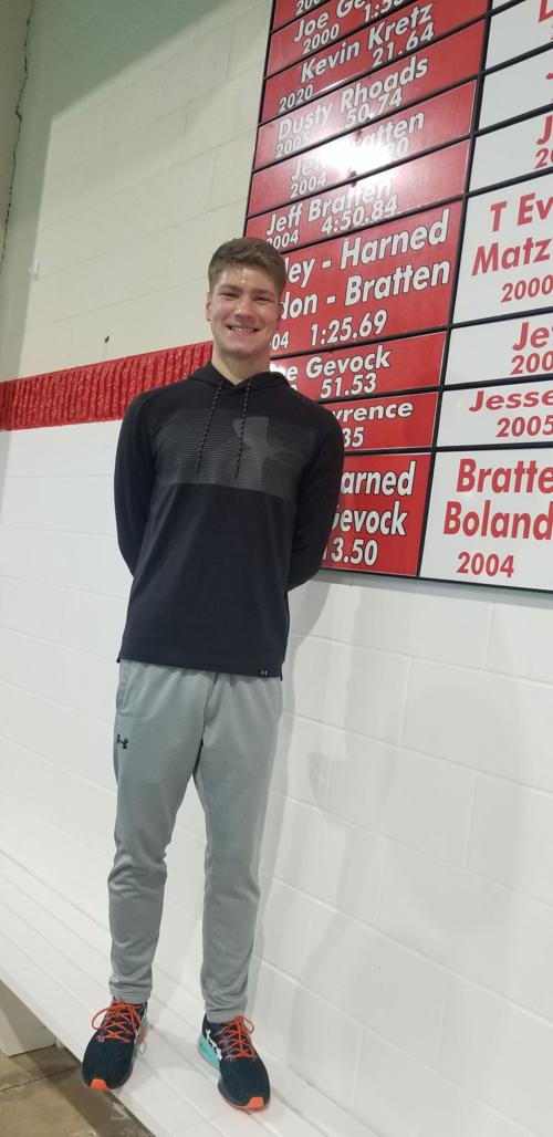 Kretz puts name on OHS swimming record board