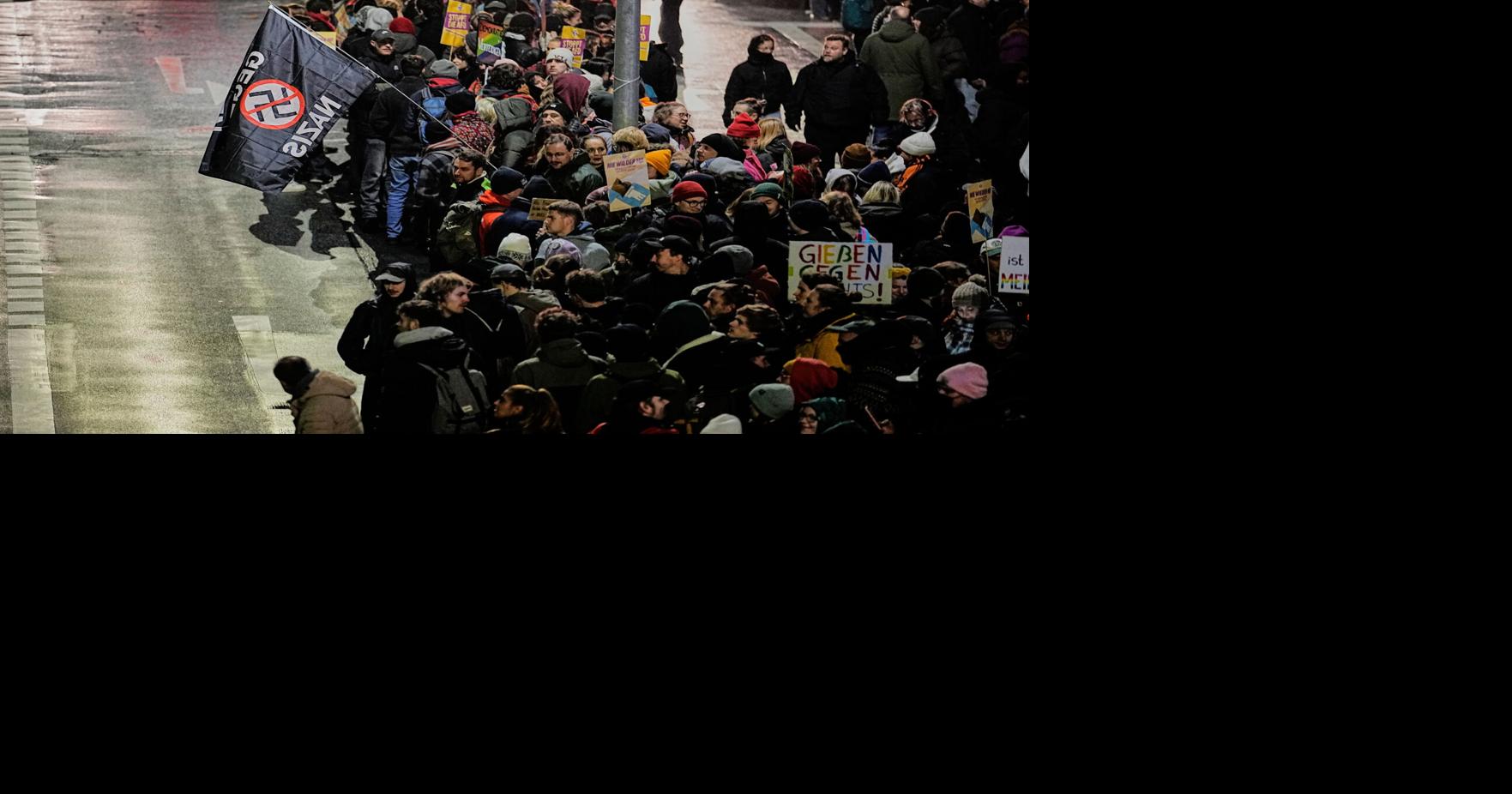 German far-right party sets up its new youth wing as thousands protest