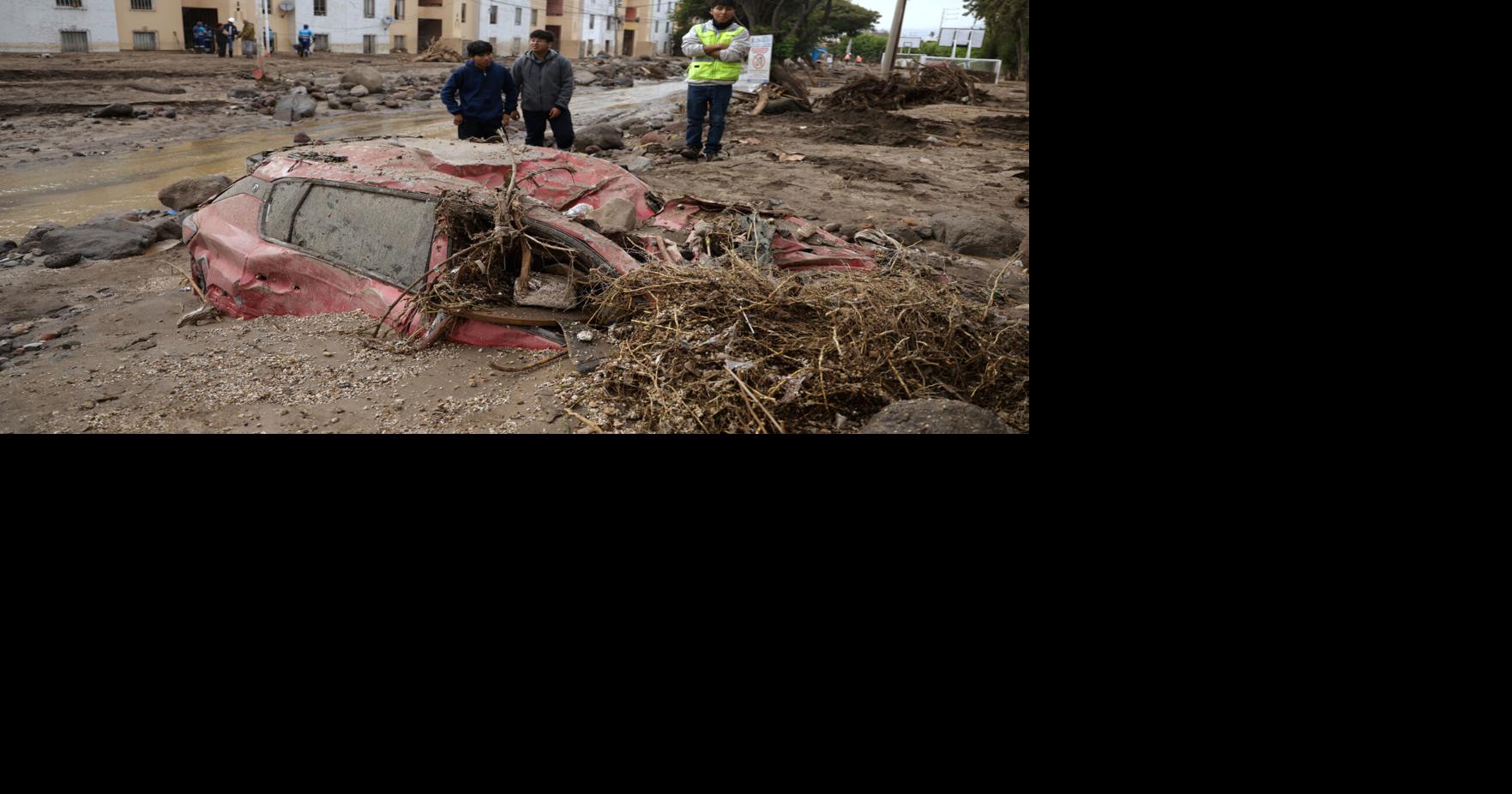Father and son killed by mudslide in Peru as floods affect thousands of homes in southern provinces