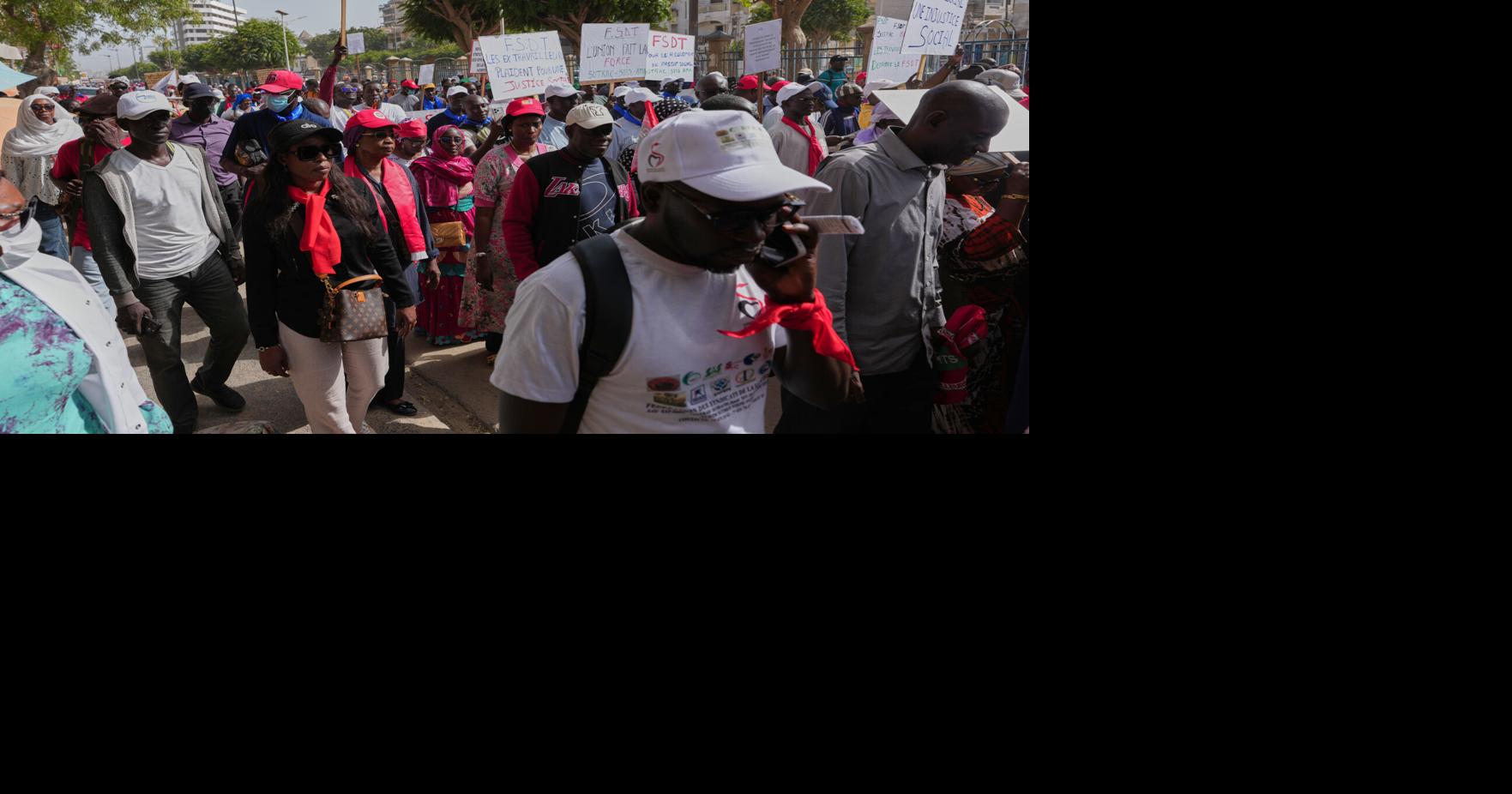 Hundreds march in Senegal's capital over broken government promises and rising costs