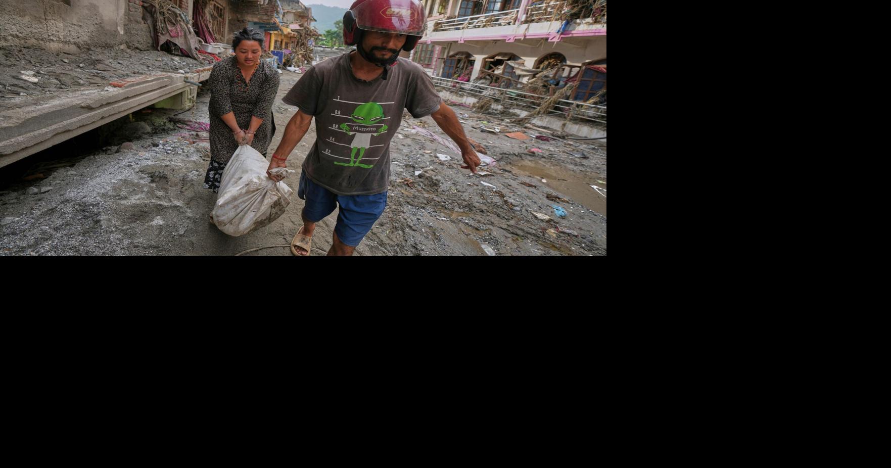 Photos show aftermath of flash floods in Nepal