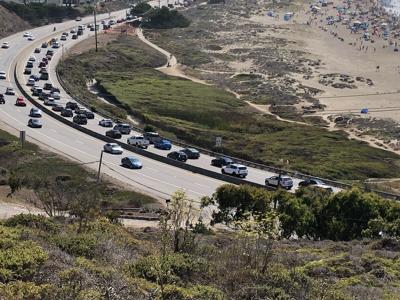 Southbound traffic poured into town over the long Labor Day holiday weekend