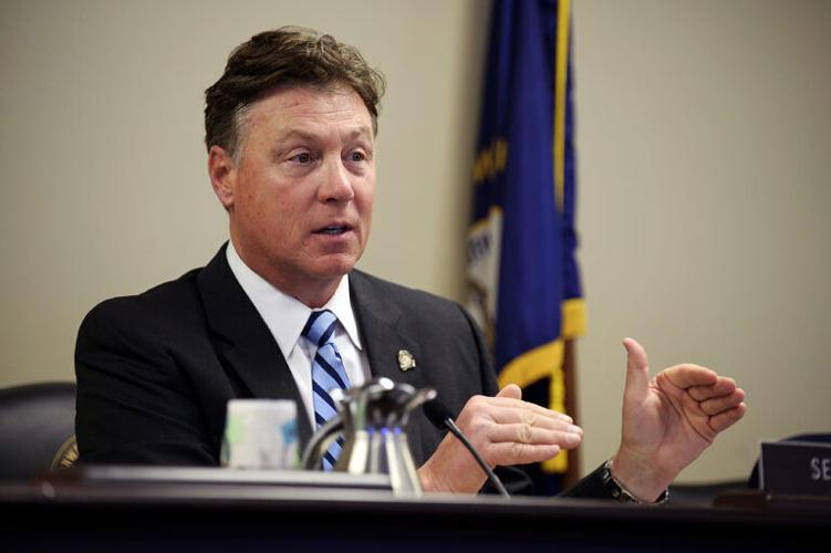 FRANKFORT, March 6 – Sen. Brandon Smith, R-Hazard, comments on Senate Bill 349, an act related to energy policy, during Wednesday’s meeting of the Senate Committee on Natural Resources and Energy.
