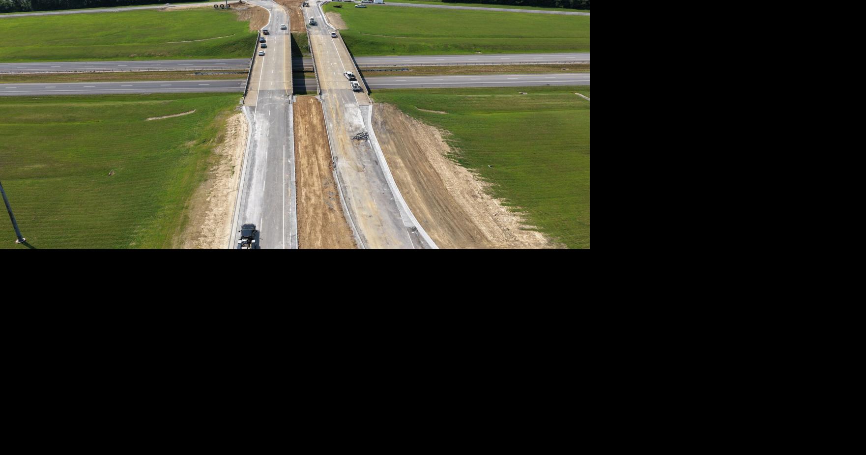 Construction continues on the Exit 16 roundabout project