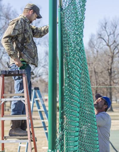 Repairing park tennis courts Local News paducahsun com