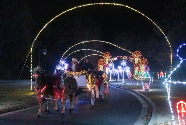 Park visitors admire Christmas in the Park light displays News